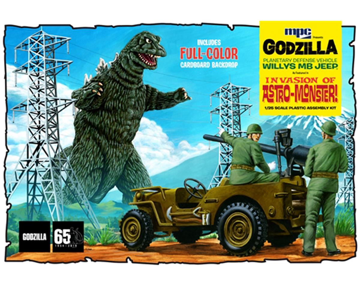 MPC Scale Model Kits MPC 1/25 Godzilla Planetary Defense Vehicle Willys MB Jeep