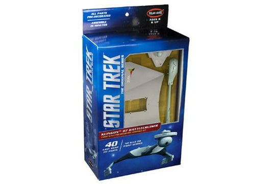 PLL Scale Model Kits Polar Lights 1/1000 Star Trek TOS Klingon D7 Snap Window Box (Pre-decorated)