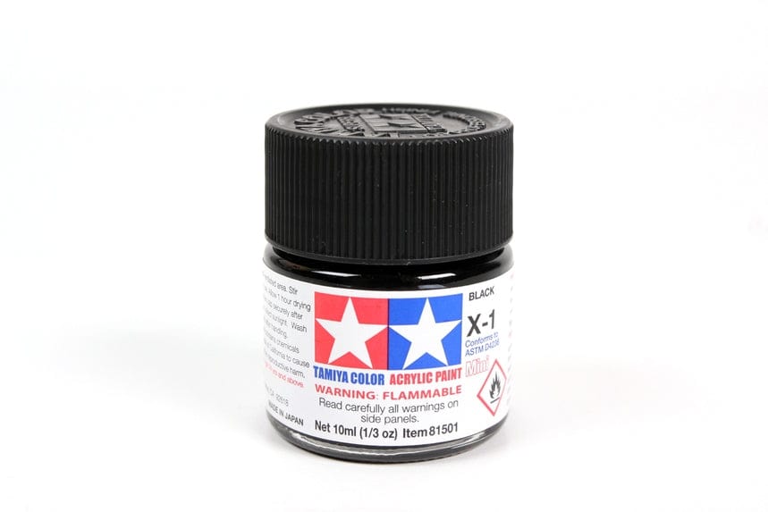 TAM Paint Tamiya Acrylic Mini X-1 Black - 10ml