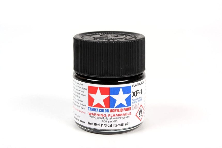 TAM Paint Tamiya ACRYLIC MINI XF-1 FLAT BLACK - 10ml