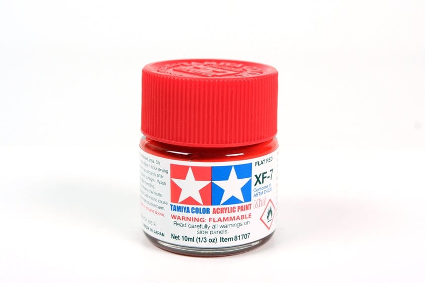 TAM Paint Tamiya ACRYLIC MINI XF-7 FLAT RED - 10ml