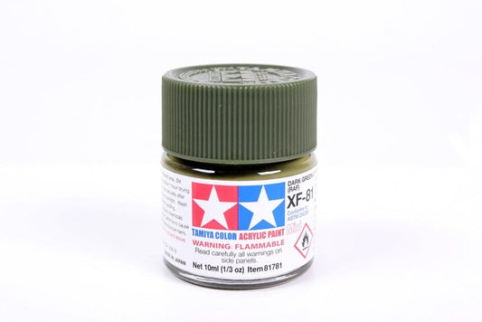 TAM Paint Tamiya ACRYLIC MINI XF-81 DARK GREEN 2 RAF - 10ml