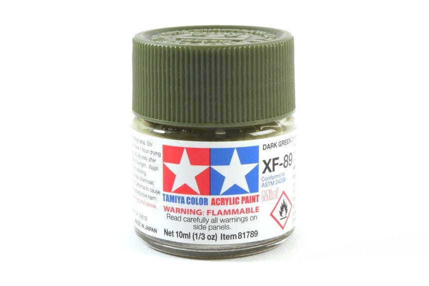 TAM Paint Tamiya ACRYLIC MINI XF-89 DARK GREEN #2 - 10ml