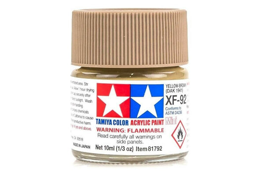 TAM Paint Tamiya ACRYLIC MINI XF-92 YELLOW BROWN DAK 1941 - 10ml