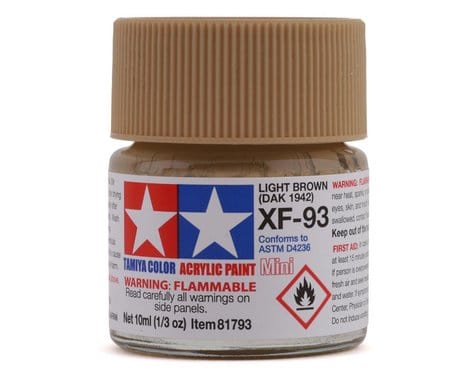TAM Paint Tamiya Acrylic Mini XF-93 Lt Brown Dak 1942 - 10ml