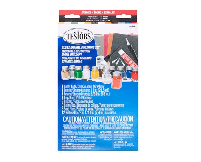 Testors 9161BT Gloss Complete Enamel Finishing Set Clarksville Hobby