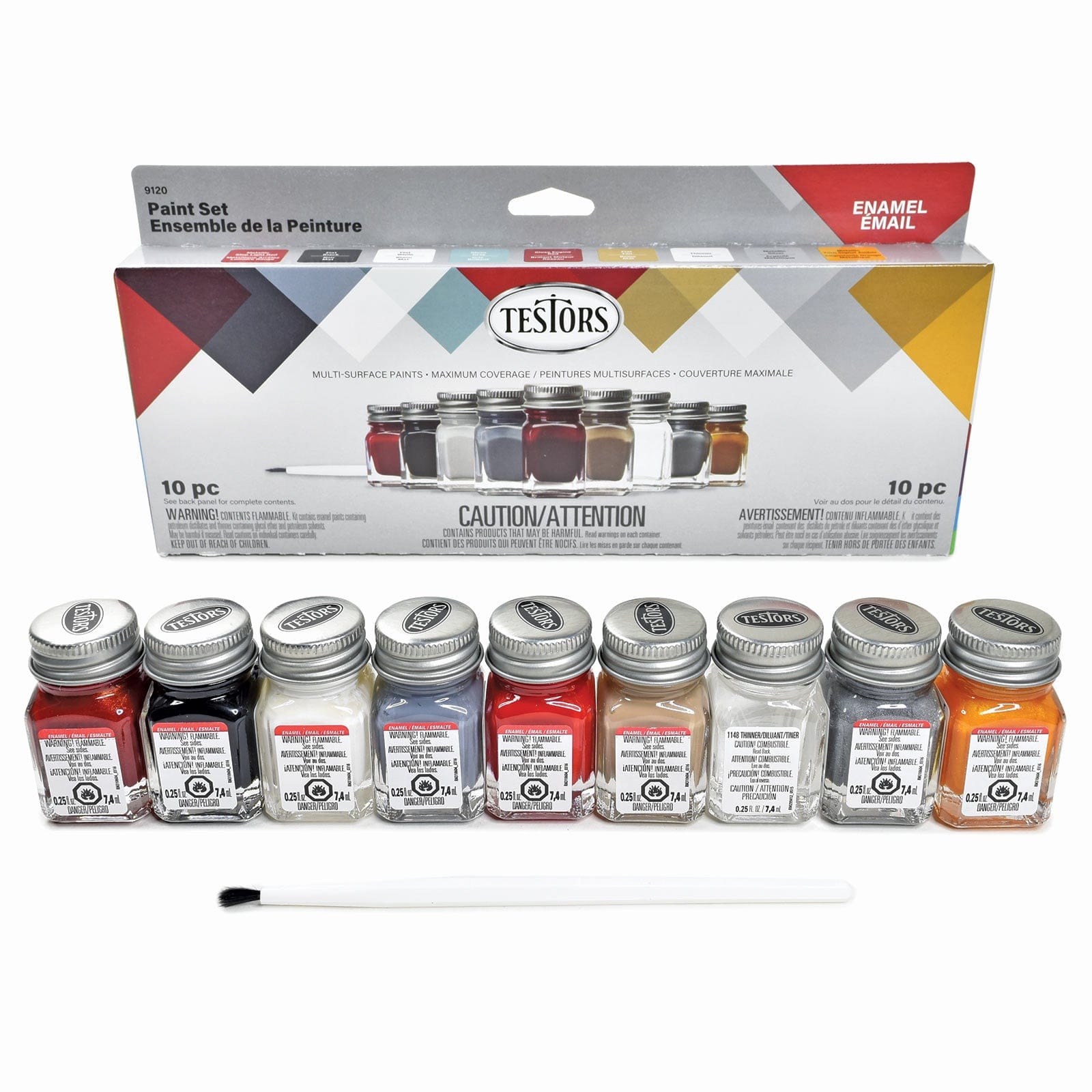 Testors Auto Detail 8 Color Paint Set