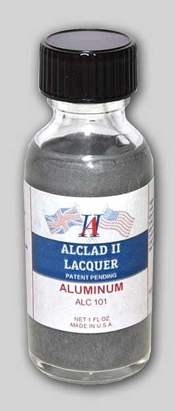 Alclad II Paint ALC-101 ALUMINIUM Alcad Regular Finish -- 1 Ounce Bottles