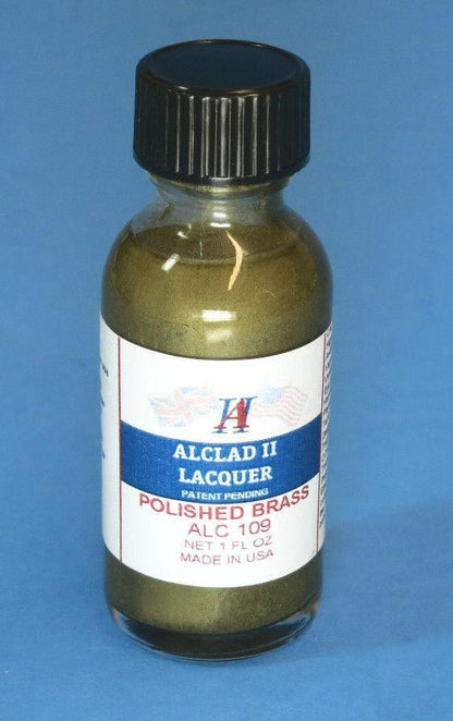 Alclad II Paint ALC-109 POLISHED BRASS Alclad High Shine Finishes  -- 1 Ounce Bottles