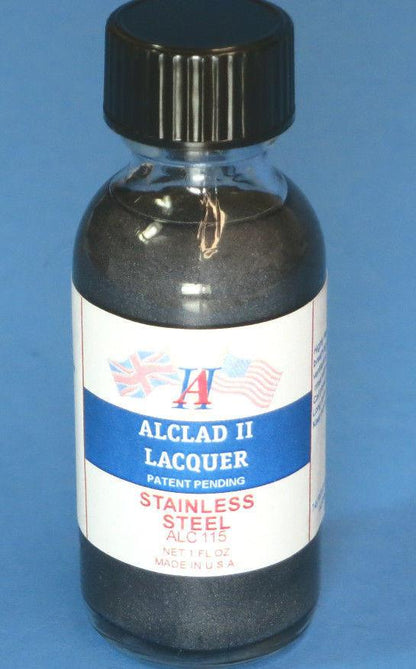 Alclad II Paint ALC-115 STAINLESS STEEL Alclad High Shine Finishes  -- 1 Ounce Bottles