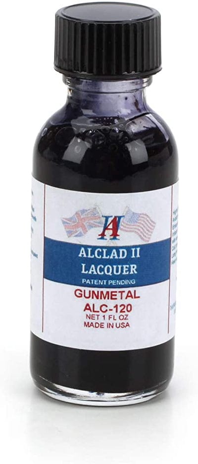 Alclad II Paint ALC-120 GUNMETAL Alcad Regular Finish -- 1 Ounce Bottles
