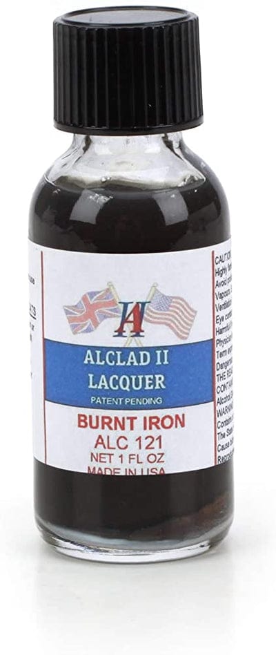 Alclad II Paint ALC-121 BURNT IRON Alcad Regular Finish -- 1 Ounce Bottles