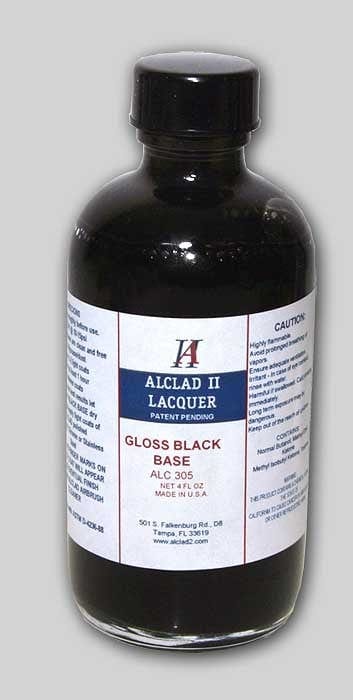 Alclad II Paint Alclad II ALC305 4oz. Bottle Gloss Black Enamel Base
