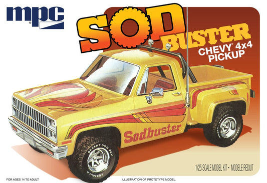 AMT Scale Model Kits 1/25 MPC 1981 Chevy Stepside Pickup Sod Buster