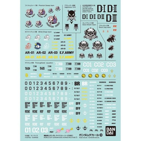Bandai Scale Model Accessories GD-136 1/144 Mobile Suit Gundam Side Stories Multiuse 1 Decal