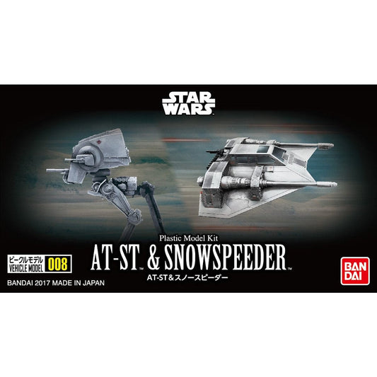 Bandai Scale Model Kits 1/144 Star Wars Vehicle Model #008 AT-ST & Snowspeeder