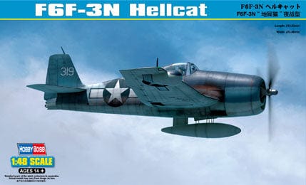 Clarksville Hobby Depot LLC Scale Model Kits 1/48 Hobby Boss F6F-3N Hellcat