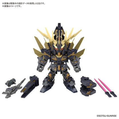 Clarksville Hobby Depot LLC Scale Model Kits SD Gundam Cross Silhouette (SDCS) #19 Unicorn Gundam 02 Banshee (Destroy Mode) & Banshee Norn Parts Set