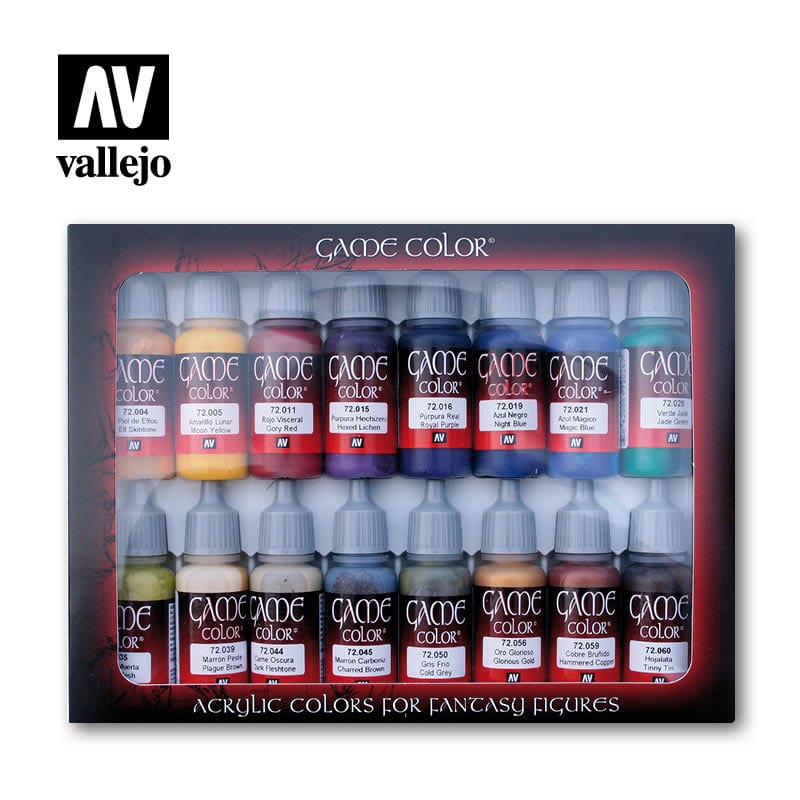 Clarksville Hobby Depot LLC Vallejo Advanced Game Color Paint Set (16 Colors)
