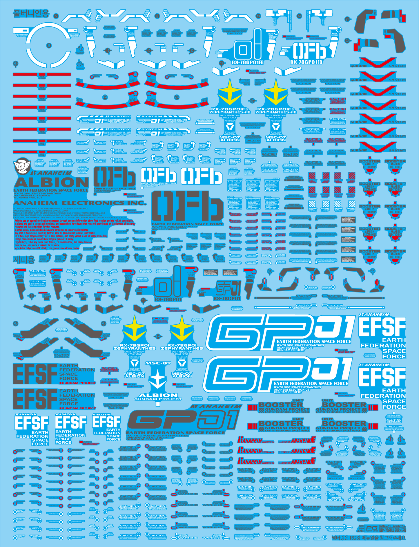 DELPI Scale Model Accessories 1/60 Delpi Decal PG GP01/FB Zephyranthes + Full Burnern Water Decal