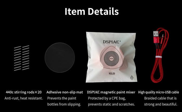 DSPIAE Scale Model Accessories DSPIAE MS-01 LE Charybdis Portable Magnetic Paint Mixer