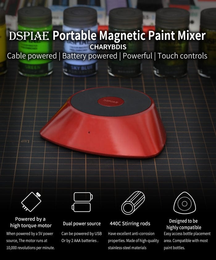 DSPIAE Scale Model Accessories DSPIAE MS-01 LE Charybdis Portable Magnetic Paint Mixer