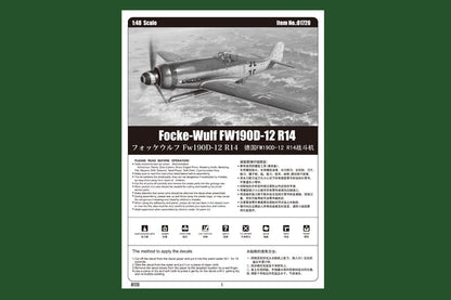 Hobby Boss Scale Model Kits 1/48 Hobby Boss Focke-Wulf FW 190D-12 R14