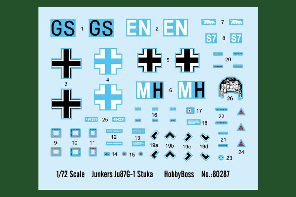 Hobby Boss Scale Model Kits 1/72 Hobby Boss Junkers Ju 87G-1 Stuka