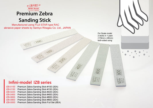Mantua Model 8195 Sanding Sticks for Wood Modelers - Set of 5 pcs.