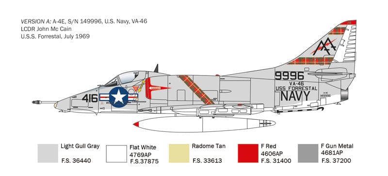 Italeri Scale Model Kits 1/48 Italeri A-4 E/F/G Skyhawk
