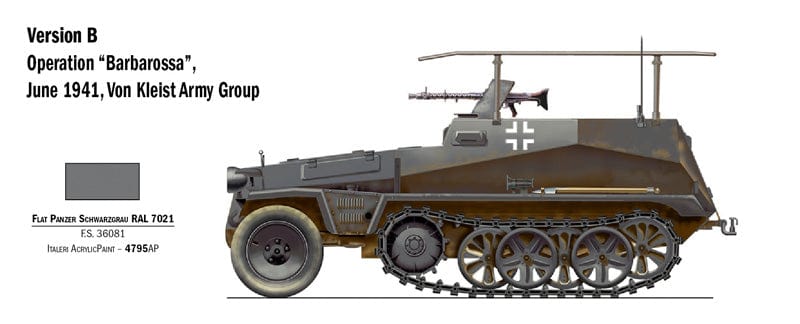 Clarksville Hobby Depot LLC Scale Model Kits 1/72 Italeri Sd.Kfz.250/3