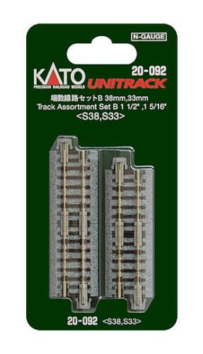 Kato Toy Train Accessories Kato N Scale 20-092 Short Straight Track 38mm S38 & 33mm S33 Assortment Set B