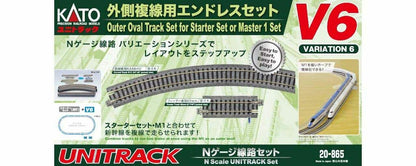 Kato Toy Train Accessories Kato N Scale 20-865 V6 Outer Oval Track Set