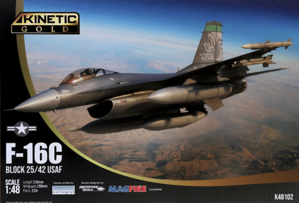 Kinetic Model Kits Scale Model Kits 1/48 Kinetic Model Kits F-16C Block 25/42 USAF