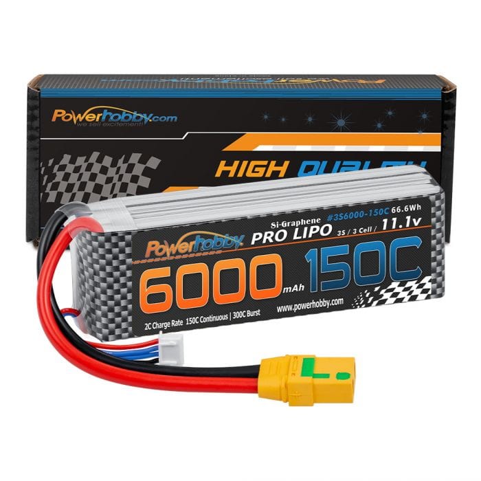 Power Hobby Batteries Power Hobby Xtreme 3S 11.1V 6000mAh 150C Constant (300C Burst) LiPo Battery, w/ XT90 Connector