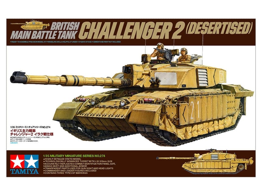 Tamiya Scale Model Kits 1/35 Tamiya British Mbt Challenger 2 (Desertised)