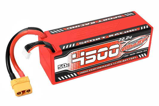 Team Corally Batteries Team Corally 4500mAh 22.2v 6S 50C Hardcase Sport Racing LiPo Battery with Hardwired XT90 Connector