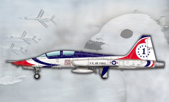 Trumpeter Scale Model Kits 1/48 Trumpeter T-38A Talon Thunderbird