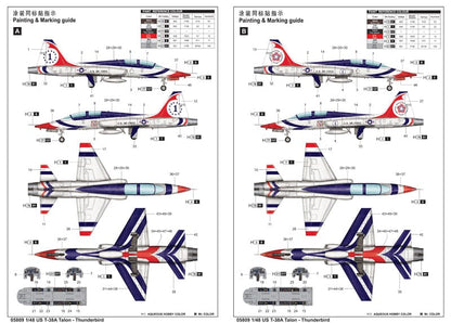 Trumpeter Scale Model Kits 1/48 Trumpeter T-38A Talon Thunderbird