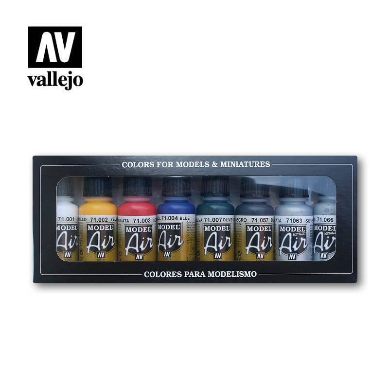 Vallejo Paint Vallejo Basic Model Air 8 Color Paint Set