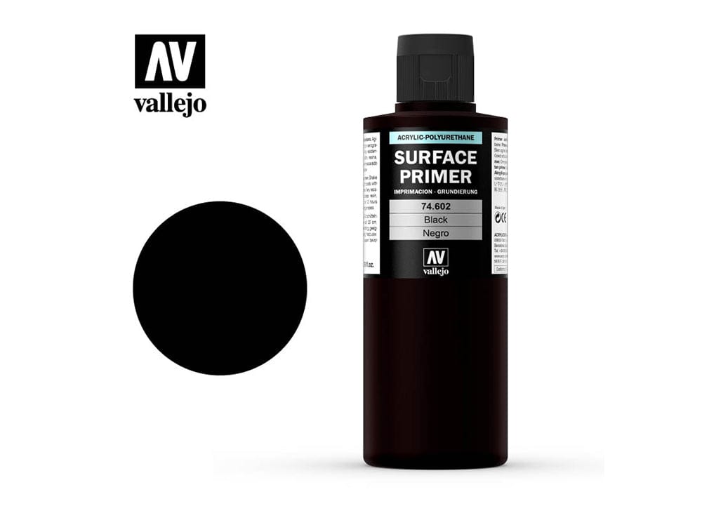 Vallejo Paint Vallejo Black Surface Primer 200ml