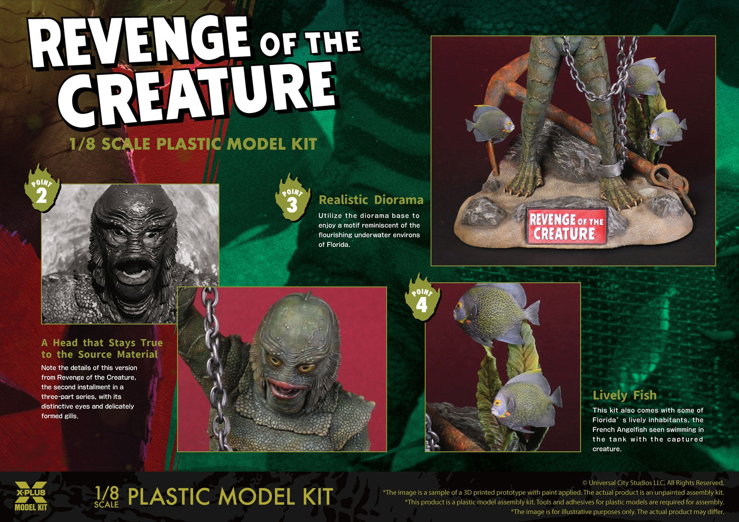 X-Plus Scale Model Kits 1/8 X-Plus Revenge of the Creature From The Black Lagoon
