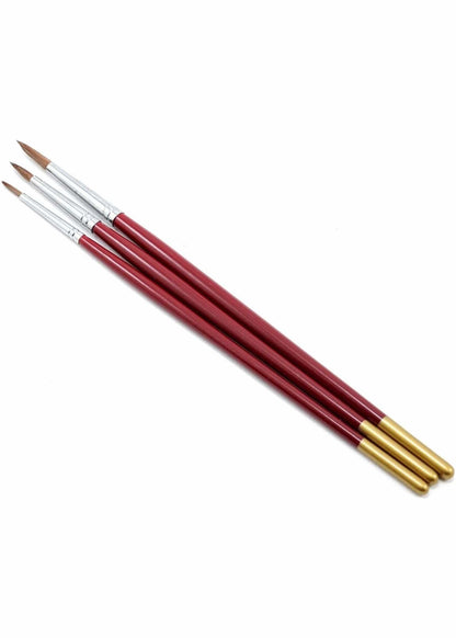 ABC Art Brushes Atlas Brush Co. 58 - Red Sable 3 Piece Brush Set, 1-3-5