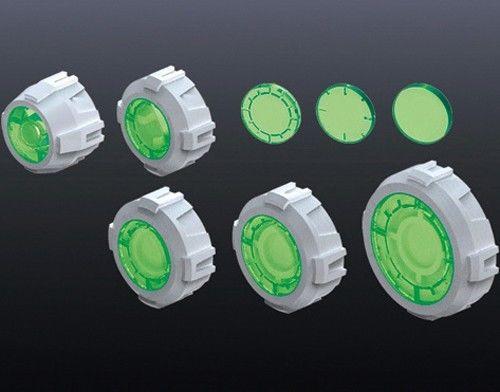 BAN Scale Model Accessories 1/144 Bandai Builders Parts HD MS Sight Lens Green 01