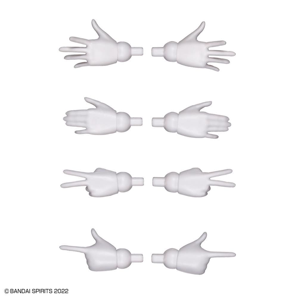 BAN Scale Model Accessories 30MS Option Hand Parts [White/Black]