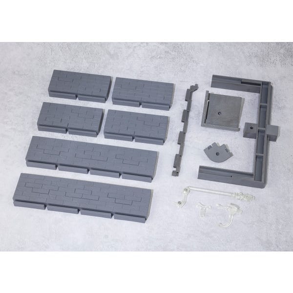 BAN Scale Model Accessories Brick Wall (Grey Ver.), Bandai Tamashii Option