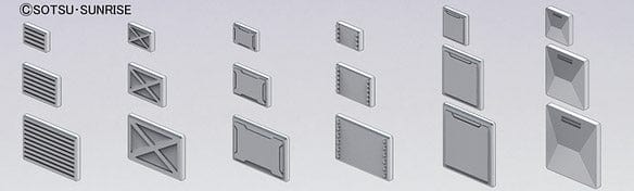 BAN Scale Model Accessories Non-scale  Bandai Builders Parts HD MS Panel 01