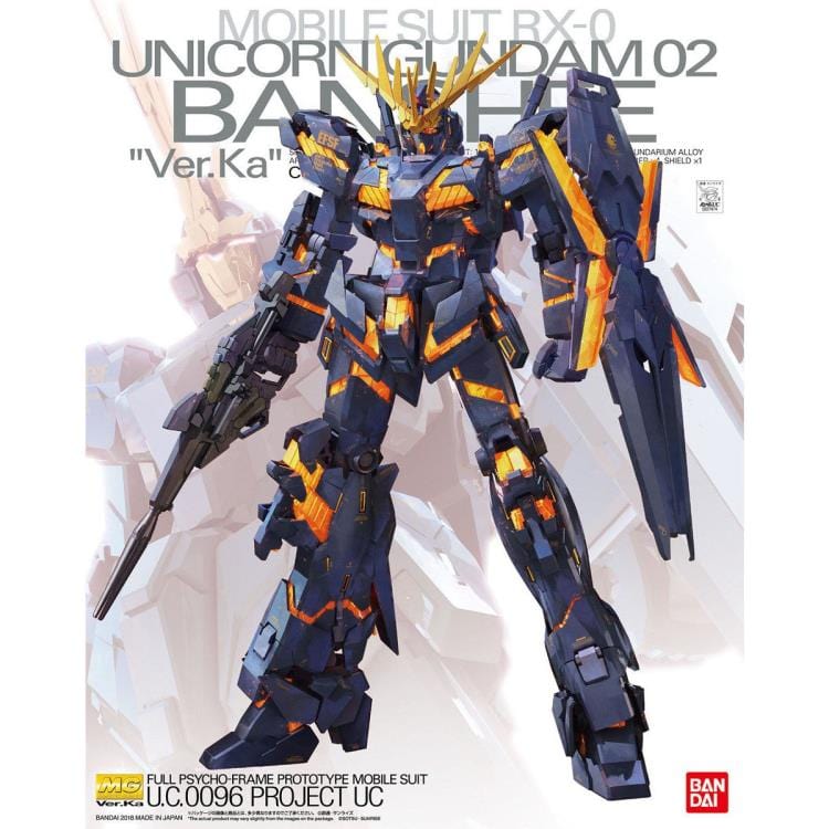 BAN Scale Model Kits 1/100 MG Unicorn Gundam 02 Banshee (Ver. Ka)