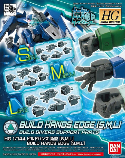 BAN Scale Model Kits 1/144 HGBC #43 Build Hands (Kaku)(Edge) S. M. L.