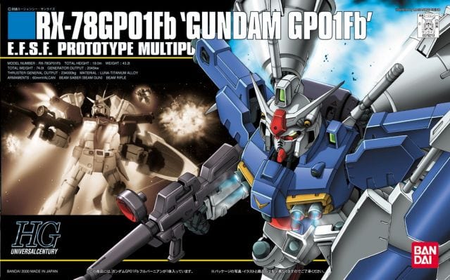 BAN Scale Model Kits 1/144 HGUC #18 RX-78GP01-Fb Gundam Zephyranthes